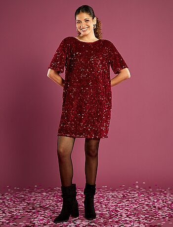 Robe à sequins avec dos noué