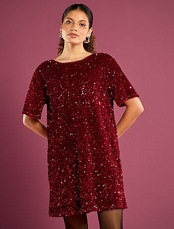 Robe à sequins avec dos noué
