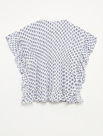 Robe à volants avec imprimé