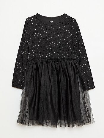 Robe avec effet 2 en 1 avec base en tulle