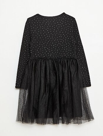 Robe avec effet 2 en 1 avec base en tulle