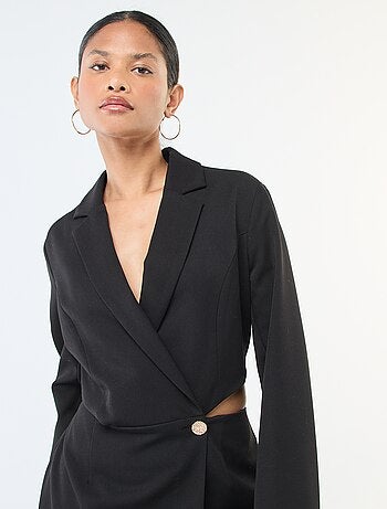 Robe blazer avec fentes latérales