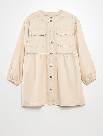 Robe boutonnée à manches longues