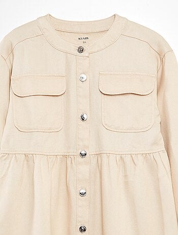 Robe boutonnée à manches longues