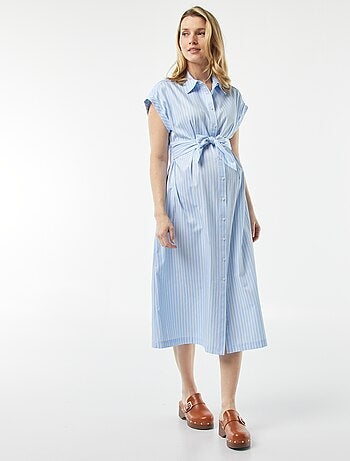 Robe chemise à nouer de maternité