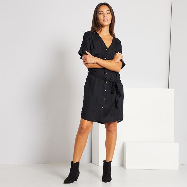 robe chemise courte femme