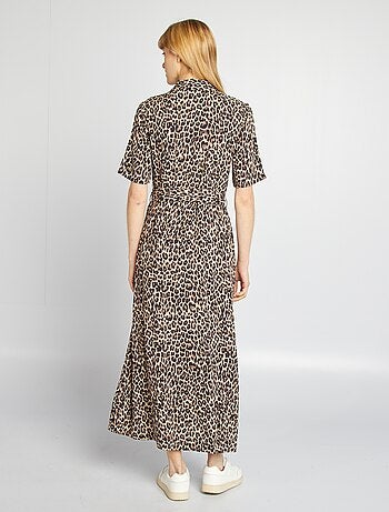 Robe chemise longue à motif