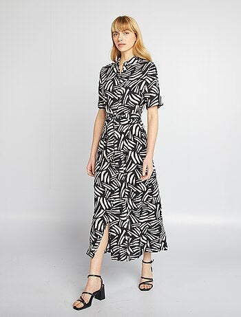 Robe chemise longue à motif