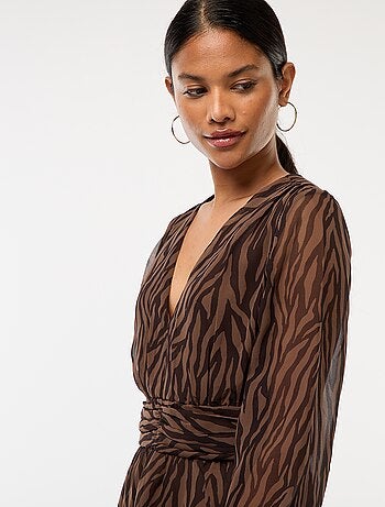 Robe cintrée en maille crêpe