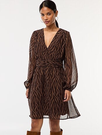 Robe cintrée en maille crêpe