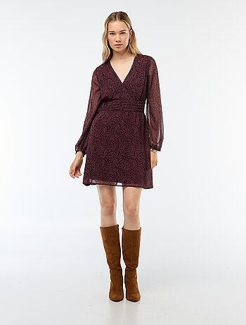 Robe cintrée en maille crêpe