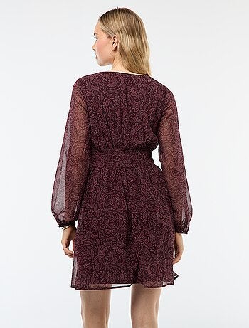 Robe cintrée en maille crêpe