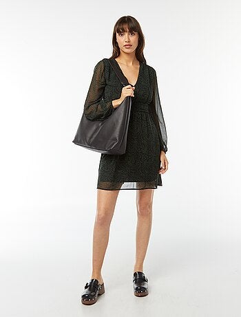 Robe cintrée en maille crêpe