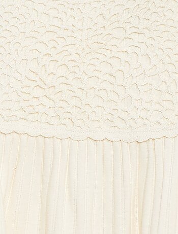 Robe côtelée et macramé sans manches