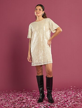 Robe courte à sequins