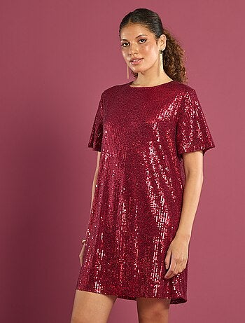 Robe courte à sequins