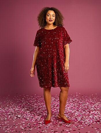 Robe courte à sequins
