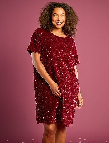 Robe courte à sequins