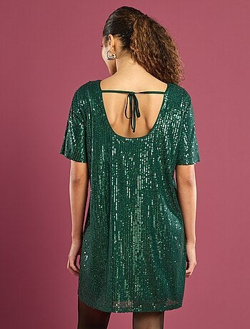 Robe courte à sequins