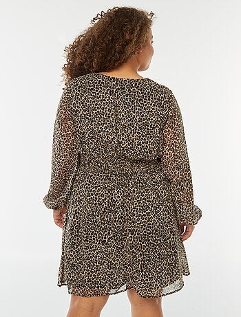 Robe courte avec ceinture drapée