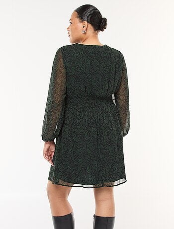 Robe courte avec ceinture drapée