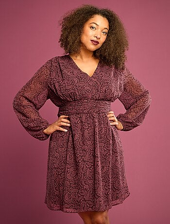 Robe courte avec ceinture drapée