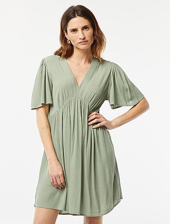 Robe courte en maille crêpée