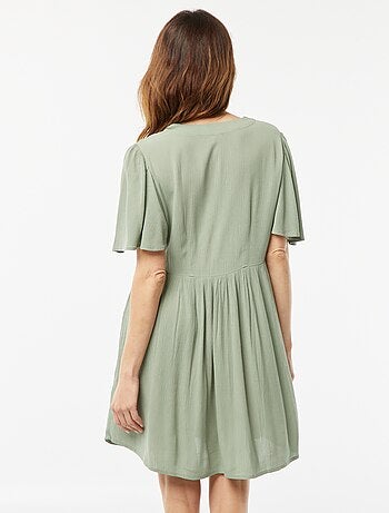 Robe courte en maille crêpée