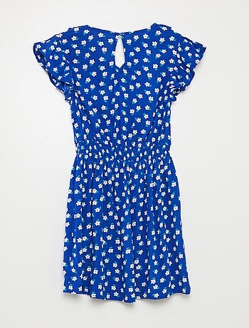 Robe courte imprimée et volantée