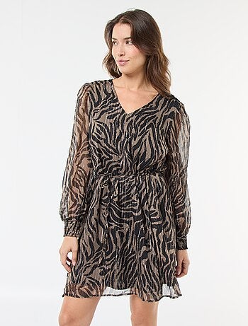 Robe courte 'JDY' en voile avec fils brillants