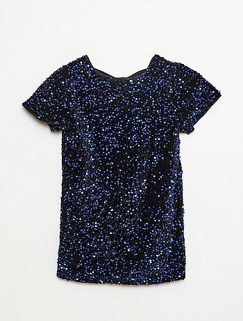 Robe courte velours avec sequins