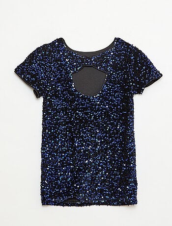 Robe courte velours avec sequins