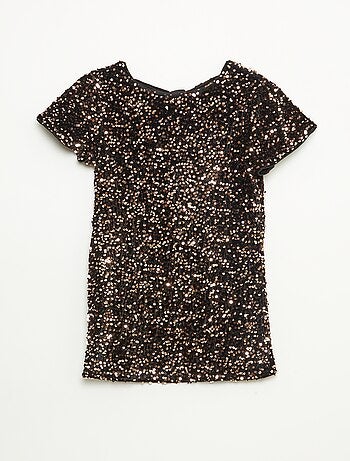 Robe courte velours avec sequins