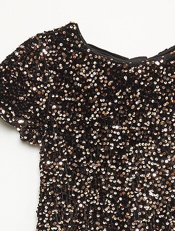 Robe courte velours avec sequins