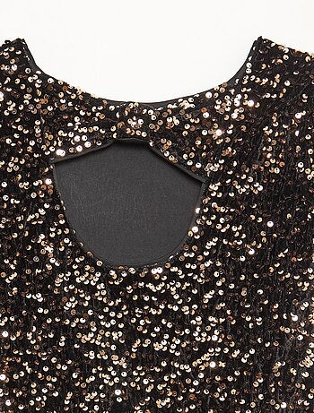 Robe courte velours avec sequins