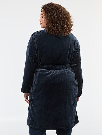 Robe de chambre unie en maille polaire