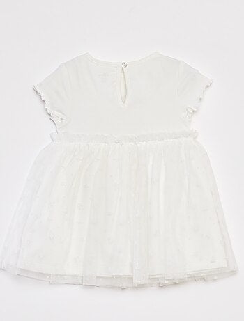 Robe 'Disney' à manches courtes avec bas en tulle