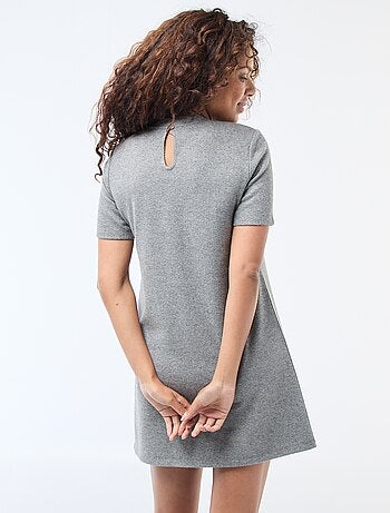 Robe droite en maille doudou