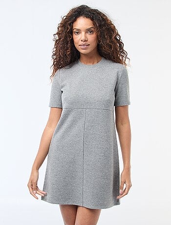 Robe droite en maille doudou