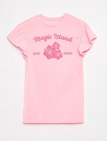 Robe droite volantée