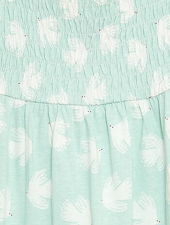 Robe en coton à fines bretelles imprimée