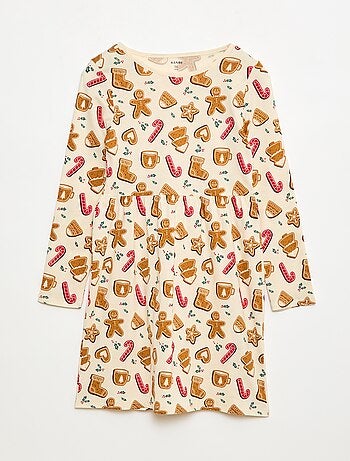 Robe en coton à motif
