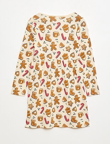Robe en coton à motif