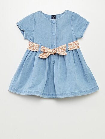 Robe en denim avec ceinture