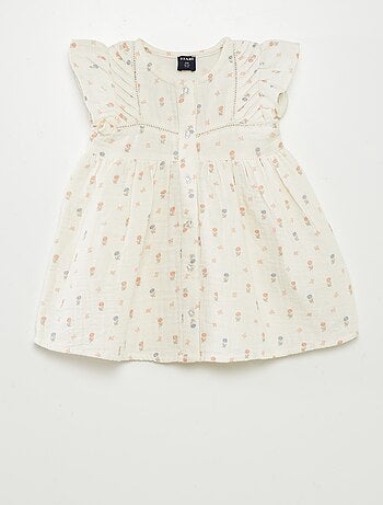 Robe en gaze de coton + culotte - 2 pièces