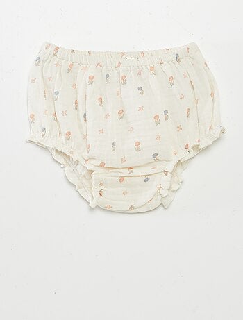 Robe en gaze de coton + culotte - 2 pièces
