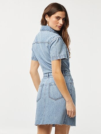 Robe en jean à boutonner