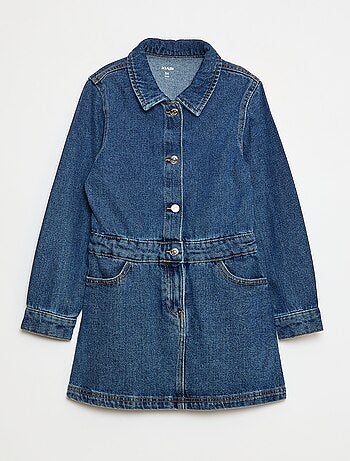 Robe en jean avec ouverture pressionnée