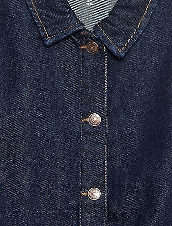 Robe en jean avec ouverture pressionnée