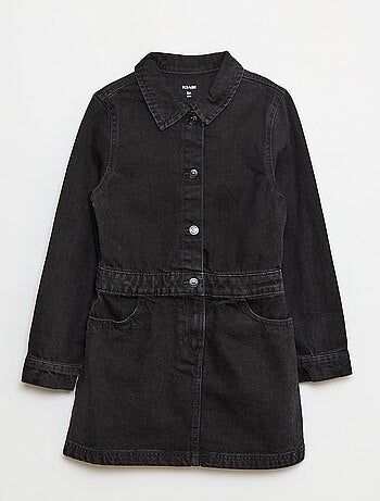 Robe en jean avec ouverture pressionnée